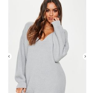 Gray oversized tunic/sweater dress
